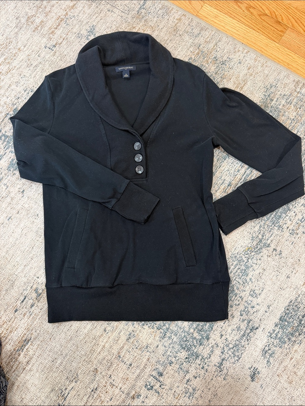 Banana Republic Black Shawl-Collar Pullover